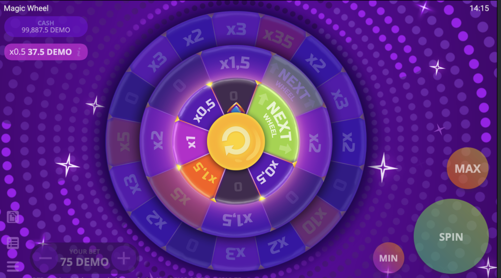 Magic Wheel, slot Evoplay, jogo de cassino, RTP 96%, roda mágica, multiplicadores